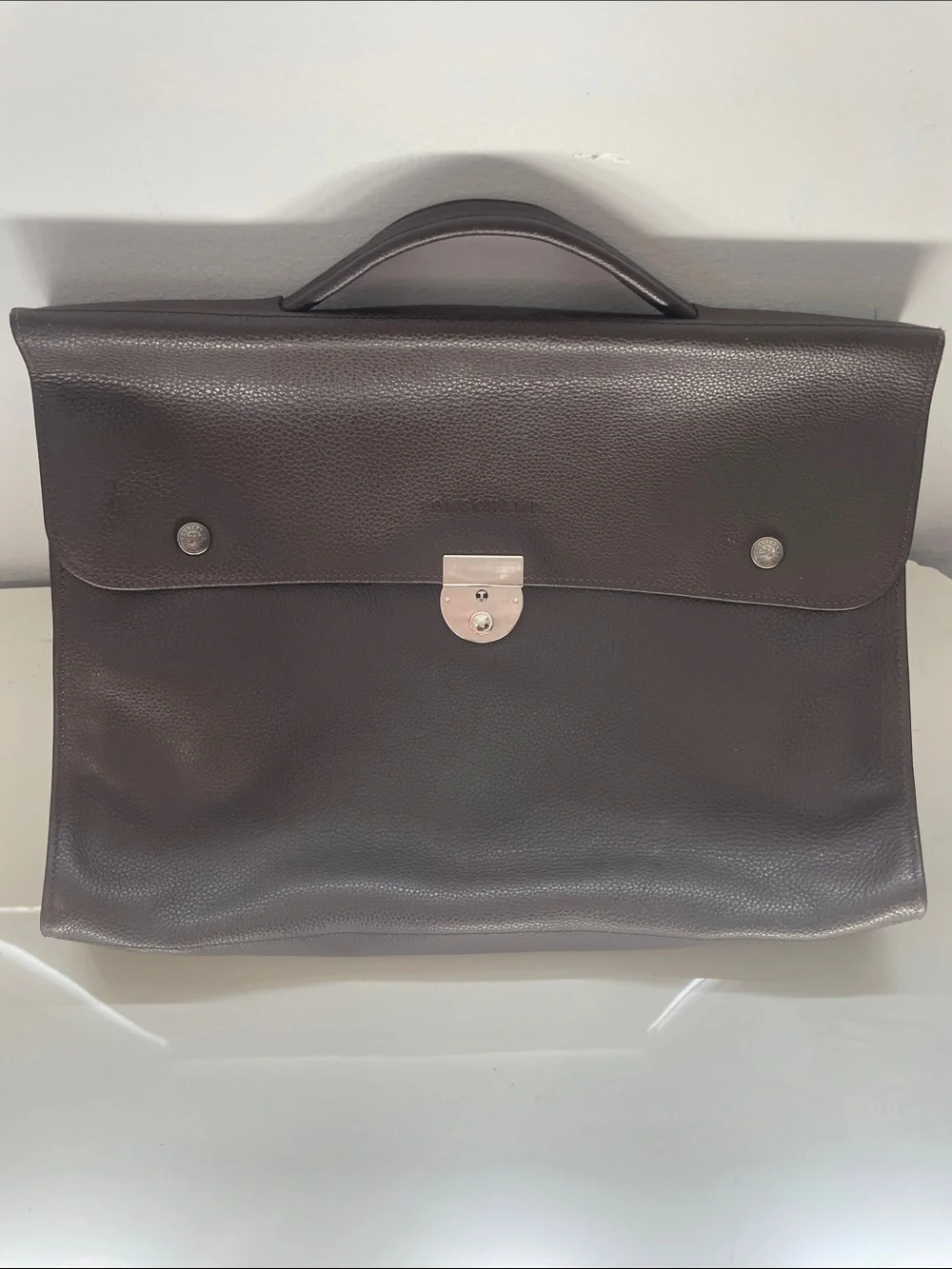 Longchamp le Foulonne brown leather bag - Porte Documents marrón homes femmes